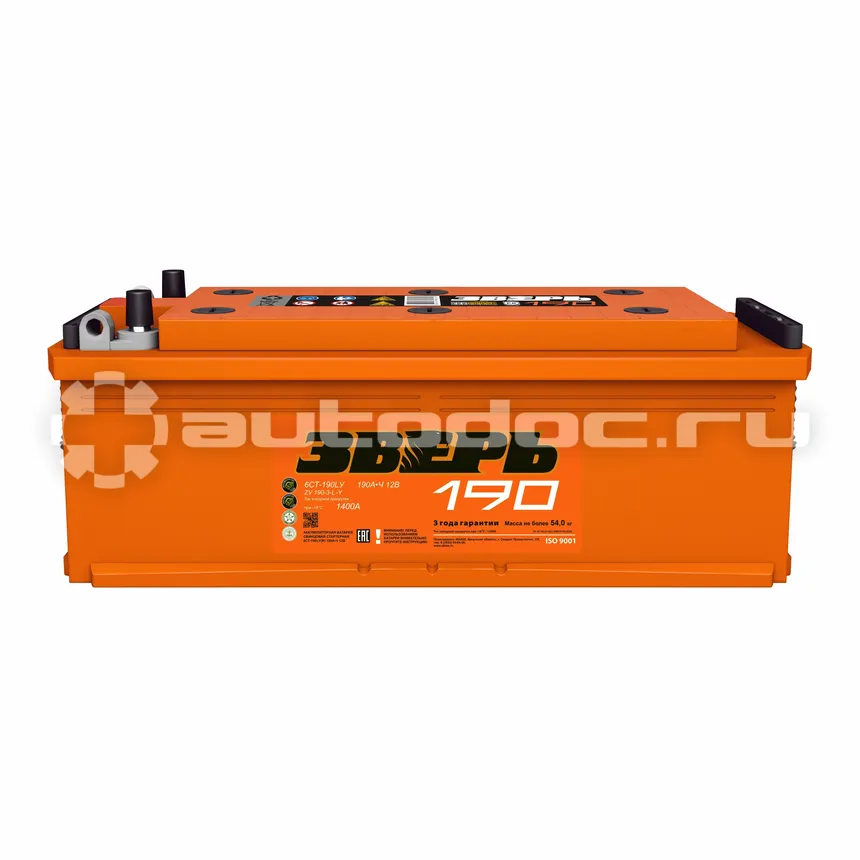 ЗВЕРЬ Аккумулятор TT 190 А | ч 1400A (514х218х217)  6СТ-190 LЗУ