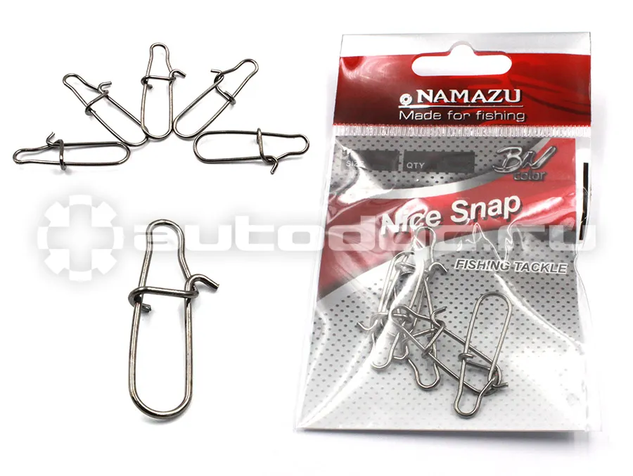 NAMAZU Карабин NICE SNAP, цв. BN, р. 4, test-35 кг (уп.5 шт)