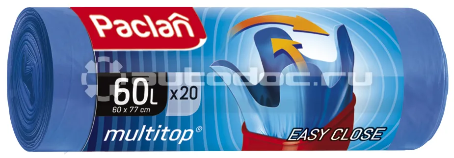 PACLAN Мешки для мусора Multitop 60 л 20 шт., (ПНД)