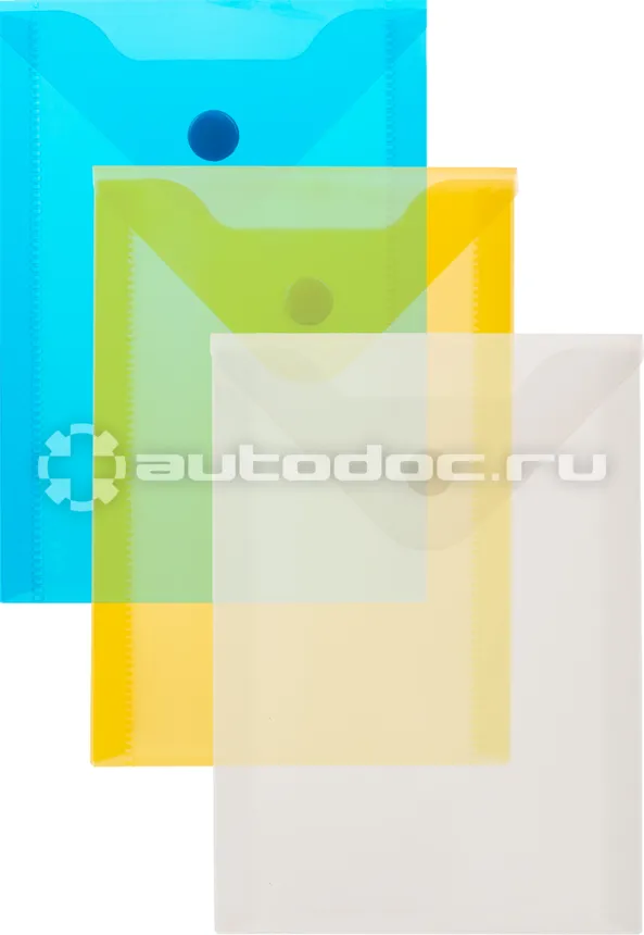 ATTACHE Папка-конверт на кнопке  А6105x148мм, 180 мкм,  ассорти, 10шт.уп