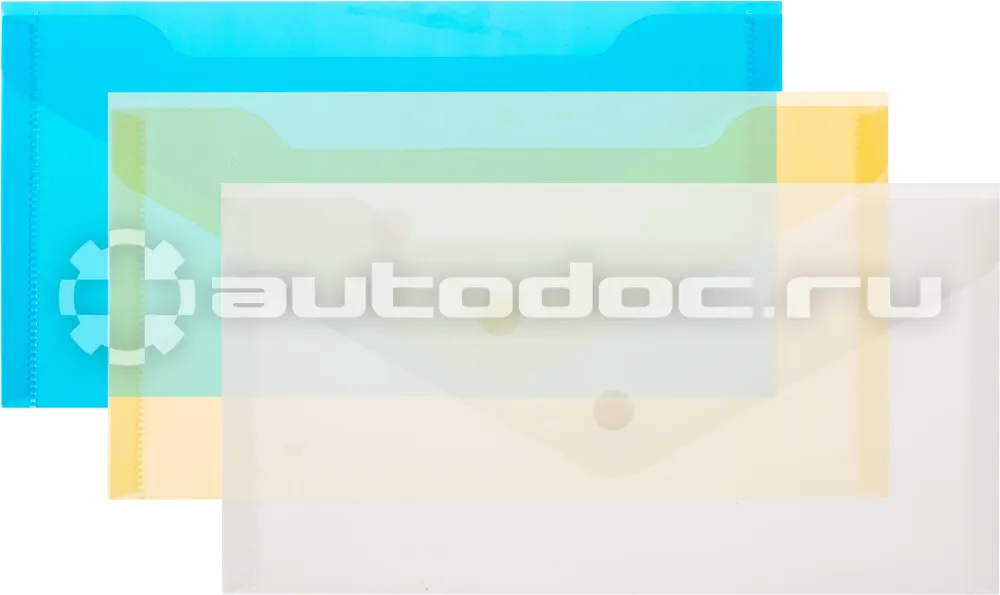 ATTACHE Папка-конверт на кнопке С6 224x119мм, 180мкм, ассорти, 10шт.уп