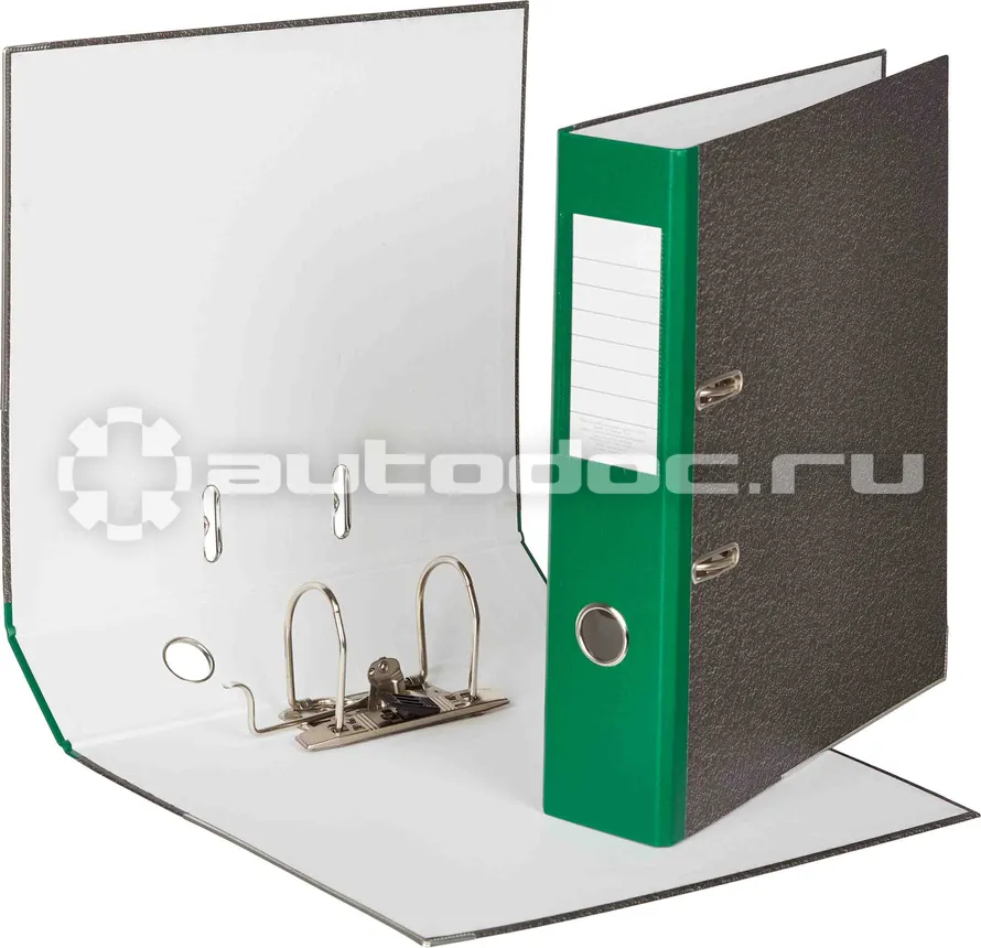 ATTACHE Папка-регистратор 75 мм мрамор,мет.уг.,зел.корешок,карм.кор,бум | бум