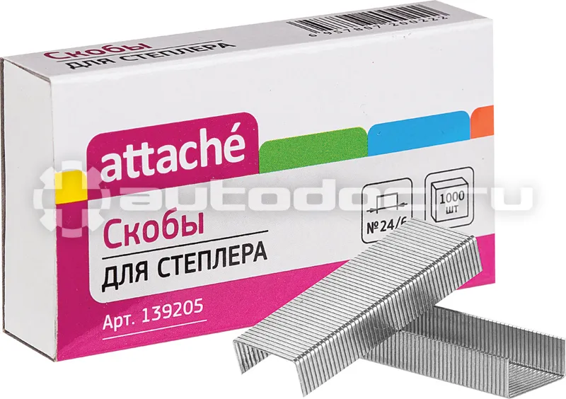 ATTACHE Скобы для степлера N24 | 6 оцинкован (2-30 л