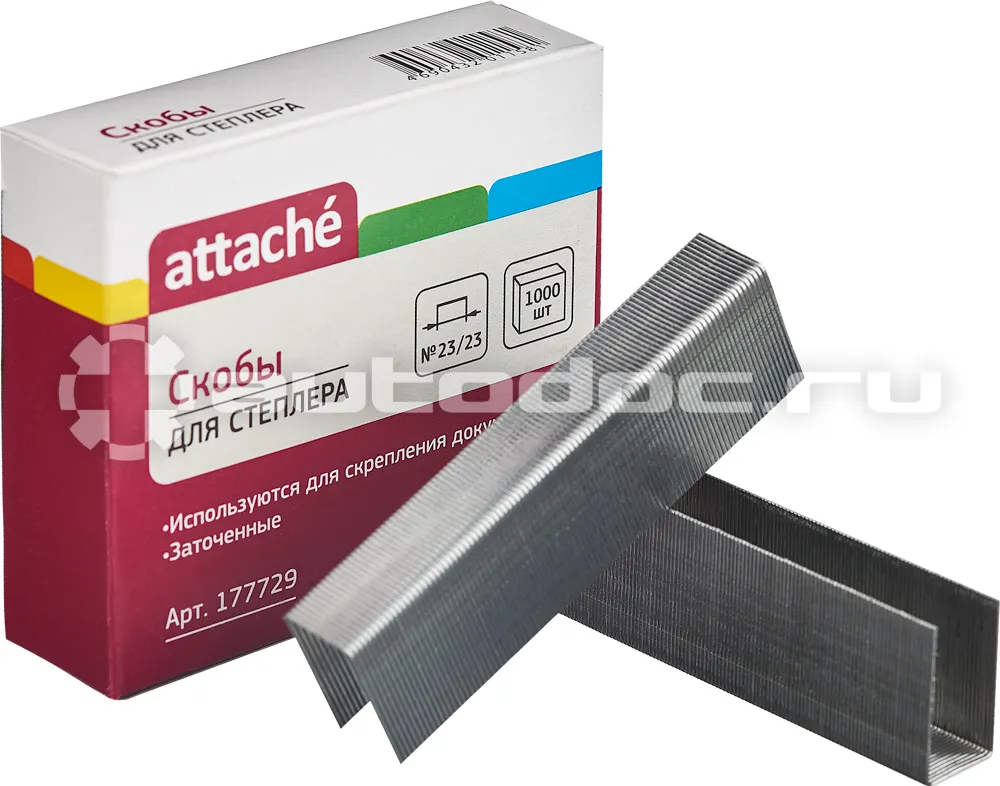 ATTACHE Скобы для степлера N23 | 23 оцинкованные (180-240 лист) 1000 шт в уп.