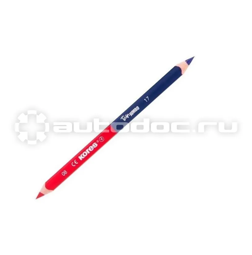 KORES Карандаши цветные 2цв 3-гран,двустор JUMBO 94851