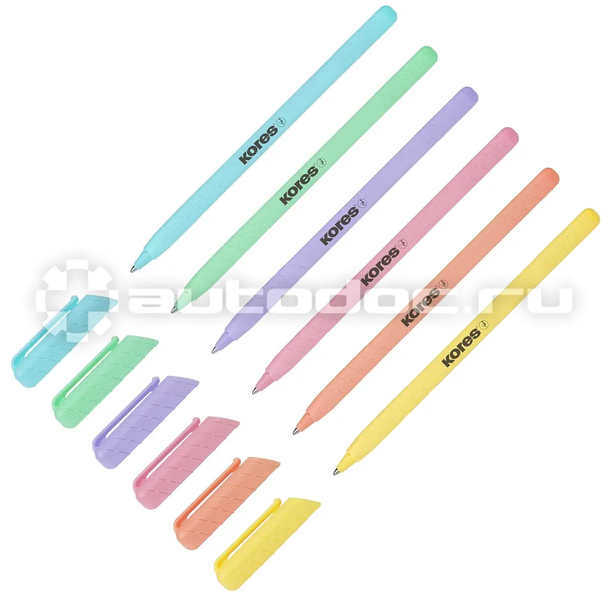 KORES Ручка шариковая неавтоматическаяPastel K0R-M в ассортим синяя 37086