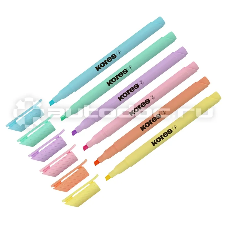 KORES Набор маркеров текстовыделителей HIGH LINER PASTEL 6цв 1-4 мм скош нак 36246
