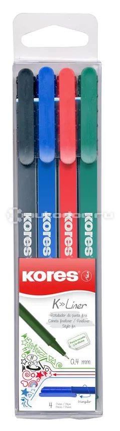 KORES Линеры 0,4 мм набор 4шт.