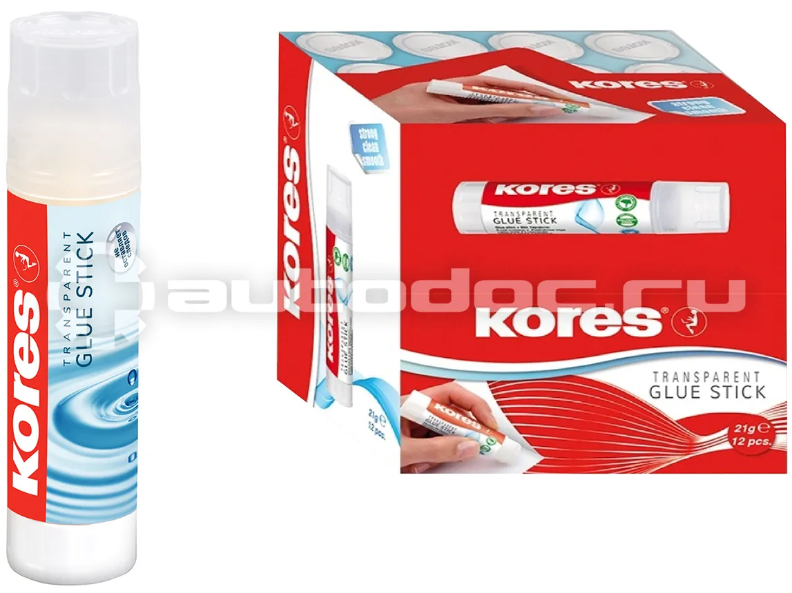 KORES Клей-карандаш прозрачный
