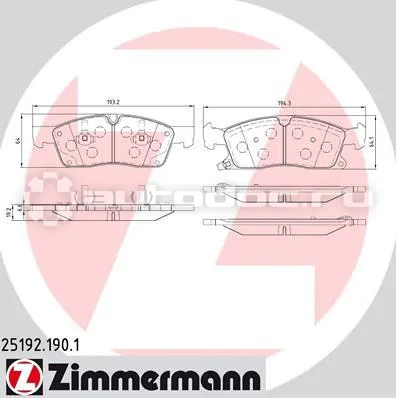 ZIMMERMANN 251921901 - Колодки тормозные