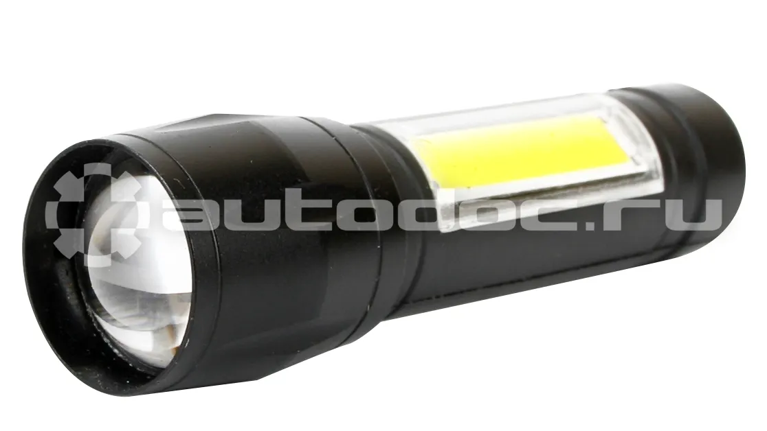 ULTRAFLASH Фонарь аккумуляторный E1337 3,7В, черный, XPE + COB LED, 3 Ватт, 3 режима