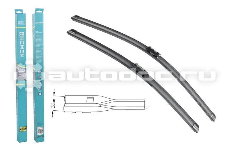 HEMEN Щётки стеклоочистителя комплект 2шт. HEMEN 500 | 625 мм (HP62550B216)