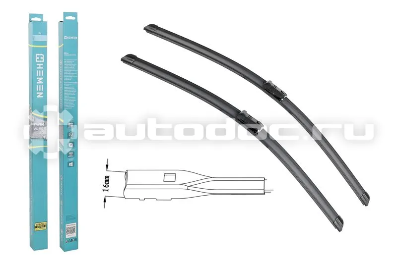HEMEN Щётки стеклоочистителя комплект 2шт. HEMEN 550 | 625 мм (HP62555B216)