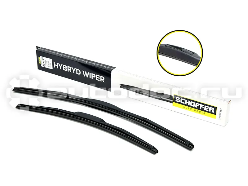 SCHOFFER Щетки стеклоочистителя гибридные комплект 600/450mm (24/18) U-Hook