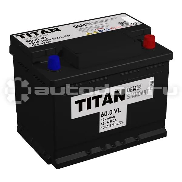 TITAN Аккумулятор STANDART (60.0 VL (О.П.) 540А (242х175х190))