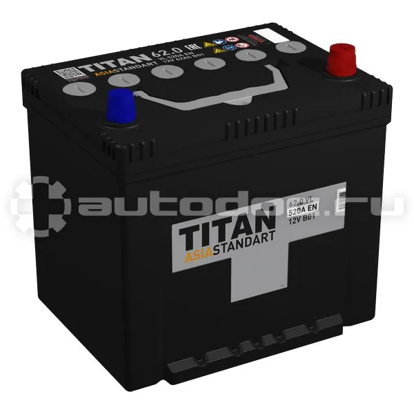 TITAN Аккумулятор ASIA STANDART (62.0 VL B01 (О.П.) 520А (230х175х221))