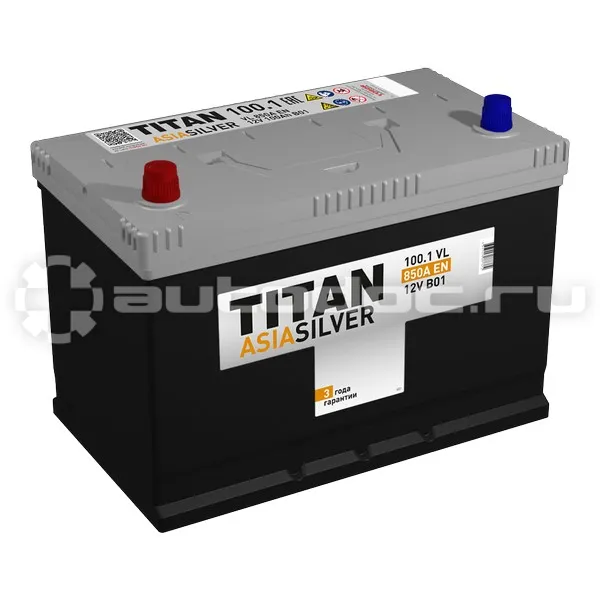 TITAN Аккумулятор ASIASILVER (100.1 VL B01 (П.П.) 850А (304х175х221))