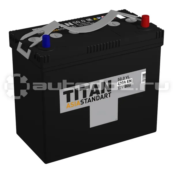 TITAN Аккумулятор ASIA STANDART (50.0 VL B00 (О.П.) 430А (236х128х221))