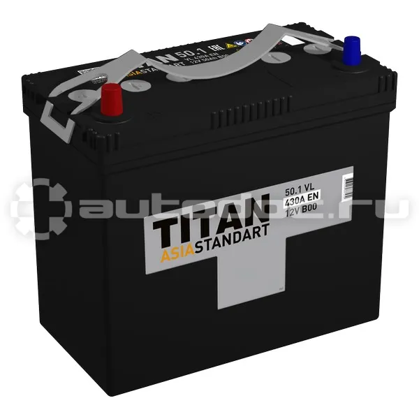 TITAN Аккумулятор ASIA STANDART (50.1 VL B00 (П.П.) 430А (236х128х221))
