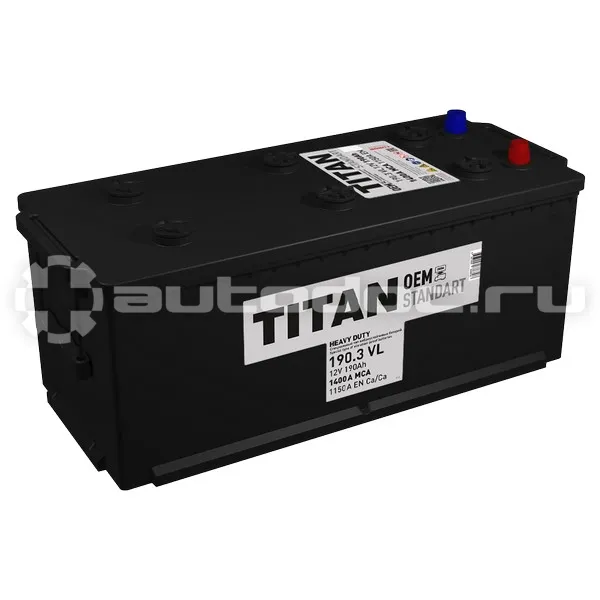 TITAN Аккумулятор STANDART 12V 190Ah 1150A (R+) 513х225х218 45.5кг