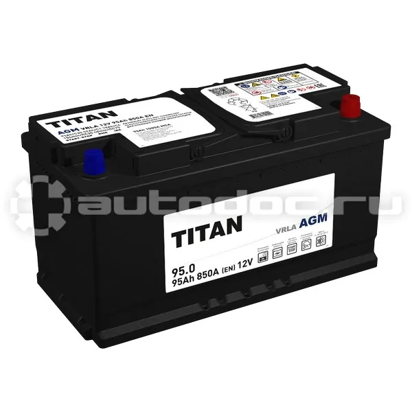 TITAN Аккумулятор AGM 6СТ-95.0 VRLA 95а/ч, 850 AGM