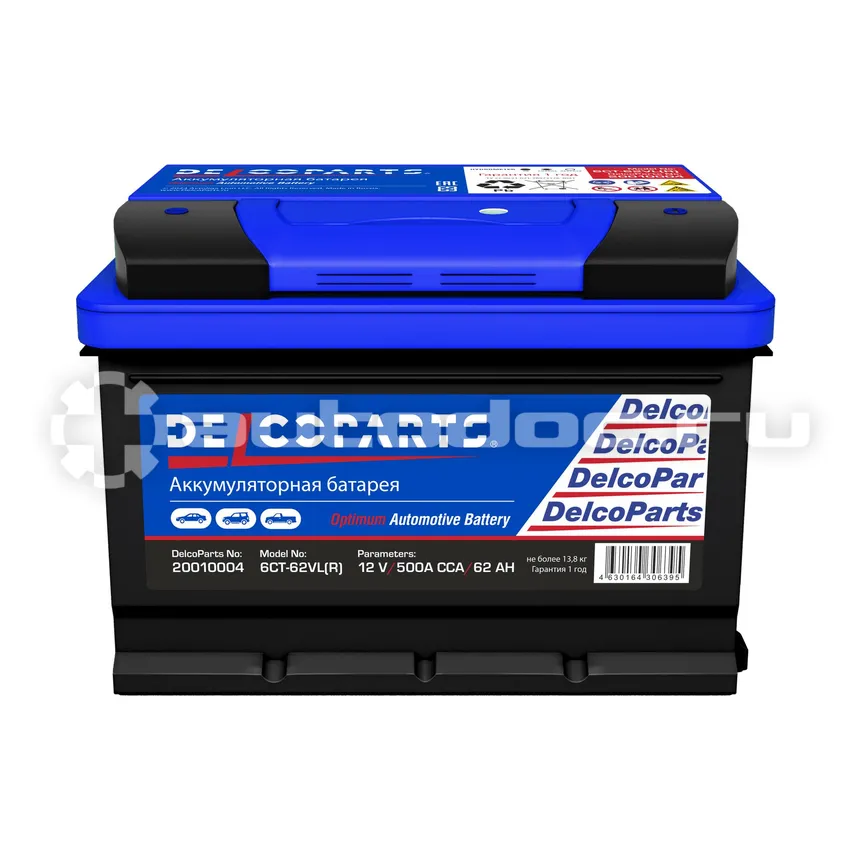 DELCOPARTS Optimum Аккумулятор 62-З-R Обратная Полярность