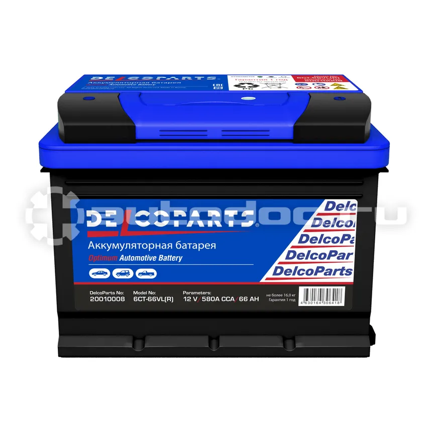 DELCOPARTS Optimum Аккумулятор 66-З-R Обратная Полярность
