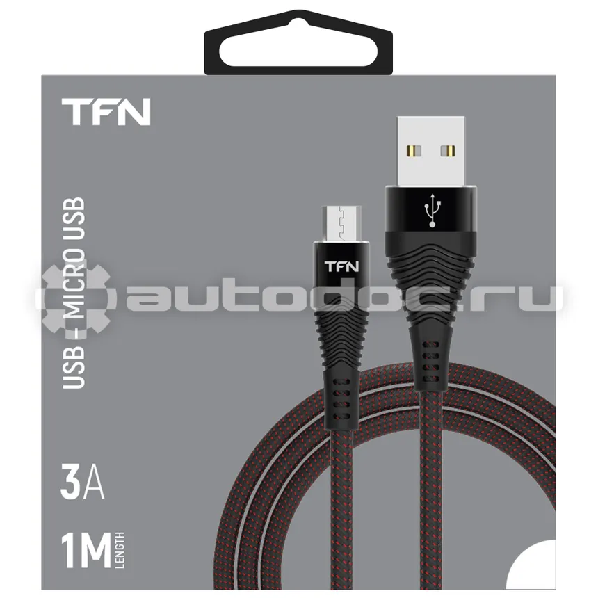 TFN Кабель microUSB forza 1.0m black