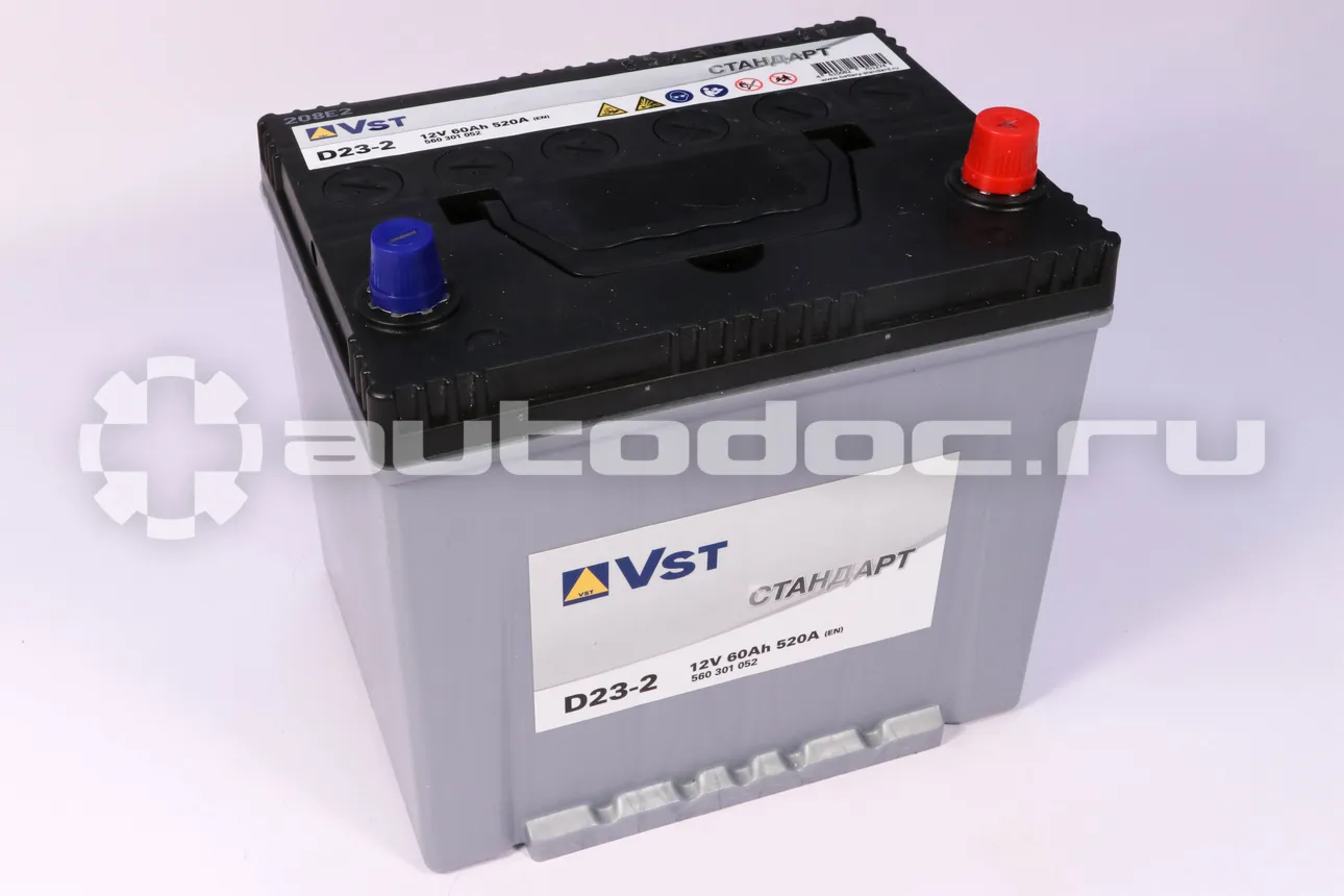 VST Аккумулятор 12 V, 60 А/ч, 520А, обратная полярность