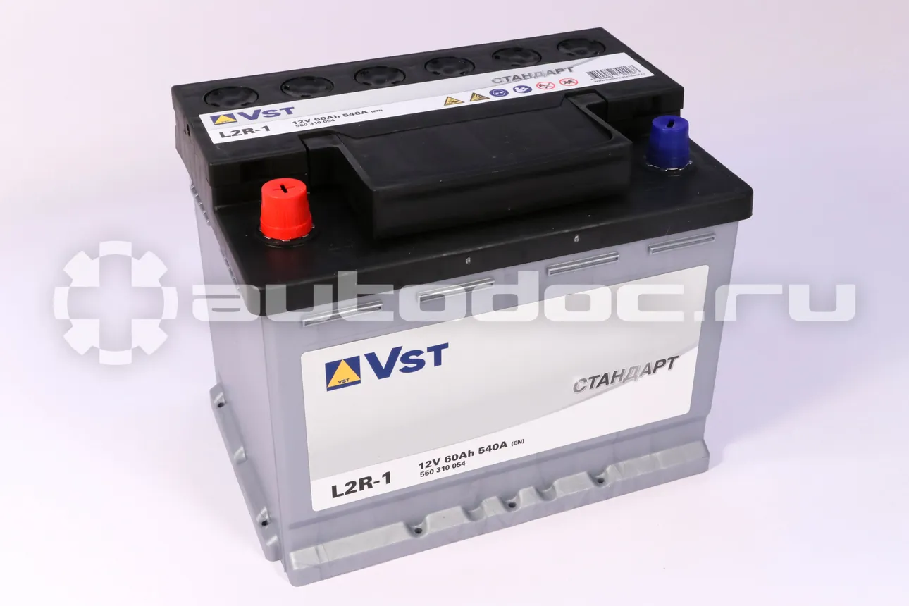 VST Аккумулятор 12 V, 60 А/ч, 540А, прямая полярность