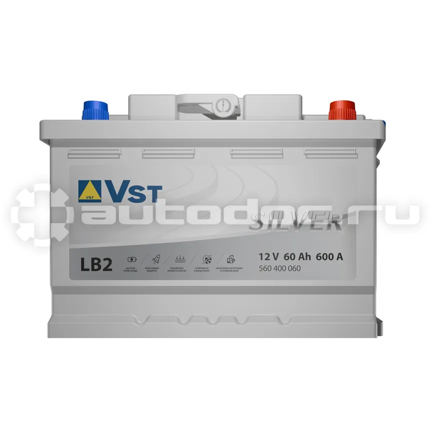 VST Аккумулятор 12 V, 60 А/ч, 600А, 242x175x175