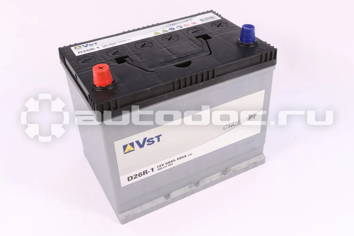 VST Аккумулятор 12 V, 68 А/ч, 580А, прямая полярность