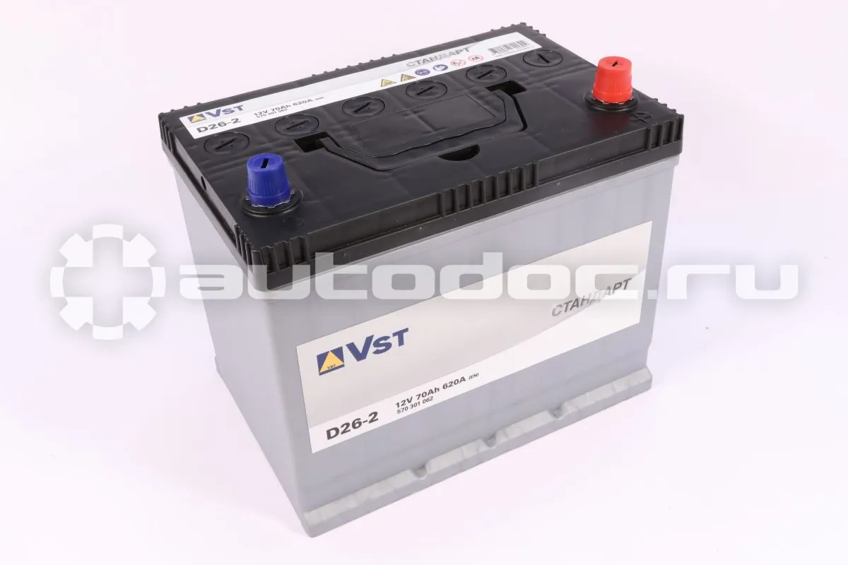 VST Аккумулятор 12 V, 70 А/ч, 620А, обратная полярность