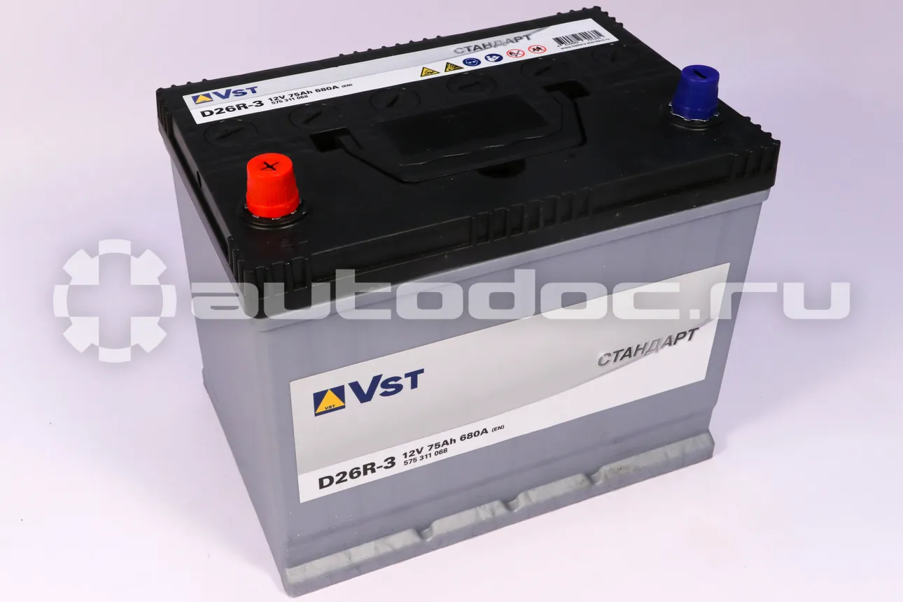 VST Аккумулятор 12 V, 75 А/ч, 680А, прямая полярность