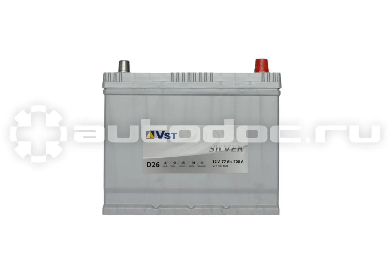 VST Аккумулятор 12 V, 77 А/ч, 700А, 258x175x225