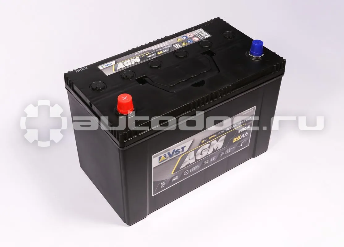 VST Аккумулятор AGM 12 V, 85 А/ч, 800А, прямая полярность
