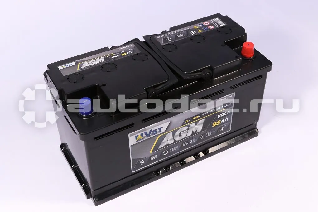 VST Аккумулятор AGM 12 V, 95 А/ч, 850А, обратная полярность