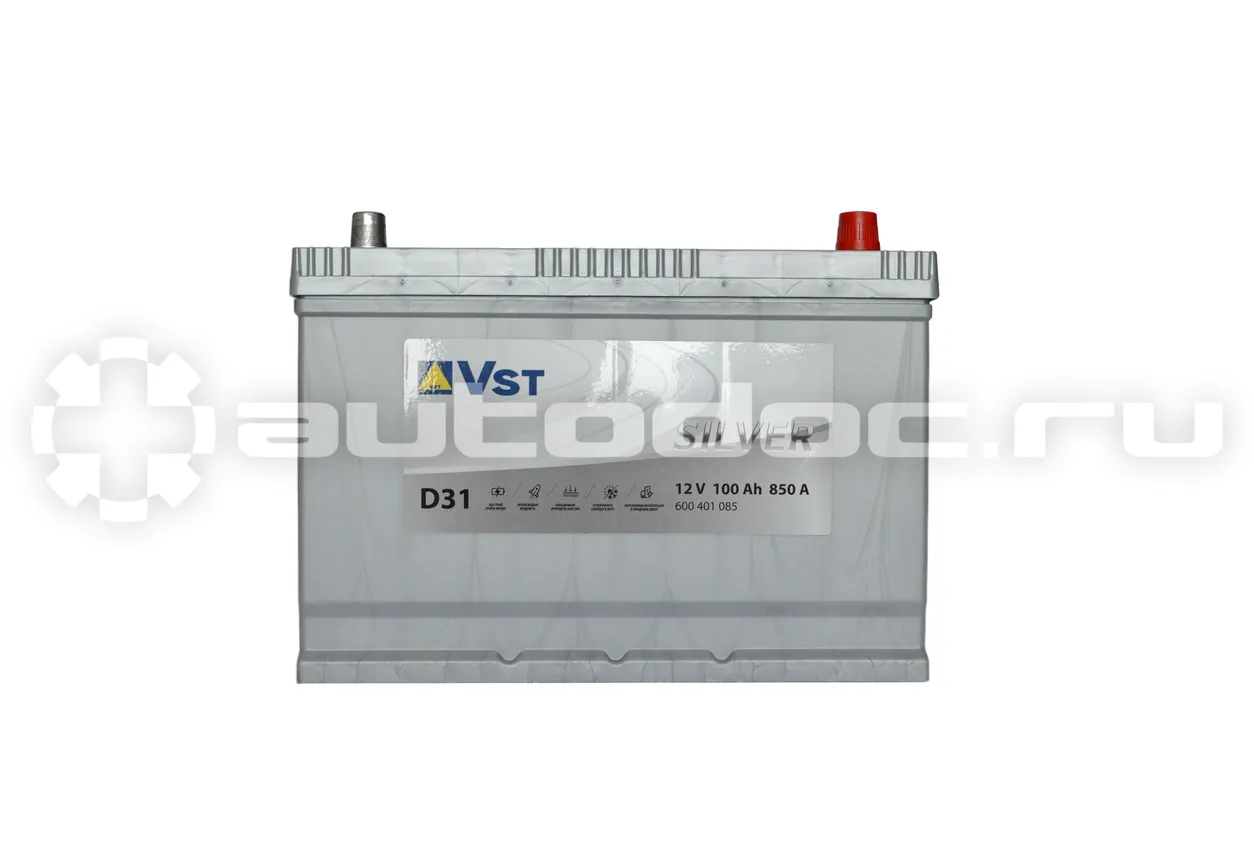 VST Аккумулятор 12 V, 100 А/ч, 850А, 305x175x225