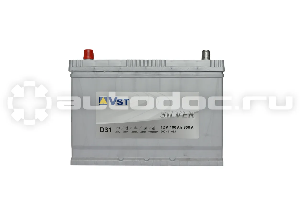 VST Аккумулятор 12 V, 100 А/ч, 850А, 305x175x225