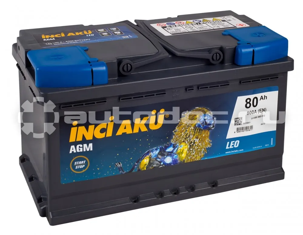 INCI AKU Аккумулятор AGM 80R 800A 315x175x190