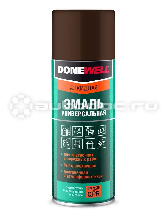 DONEWELL Эмаль универсальная алкидная DONEWELL Коричневая глянцевая
