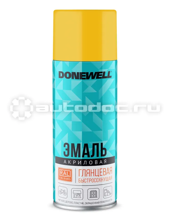 DONEWELL Эмаль универсальная акриловая DONEWELL Жёлтая глянцевая RAL 1018