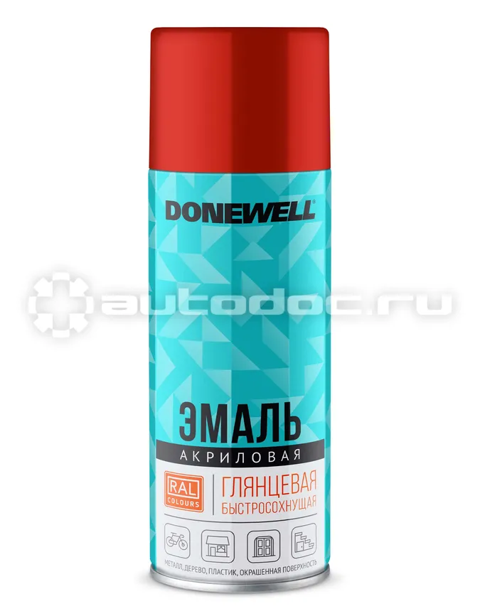 DONEWELL Эмаль универсальная акриловая DONEWELL Красная глянцевая RAL 3020