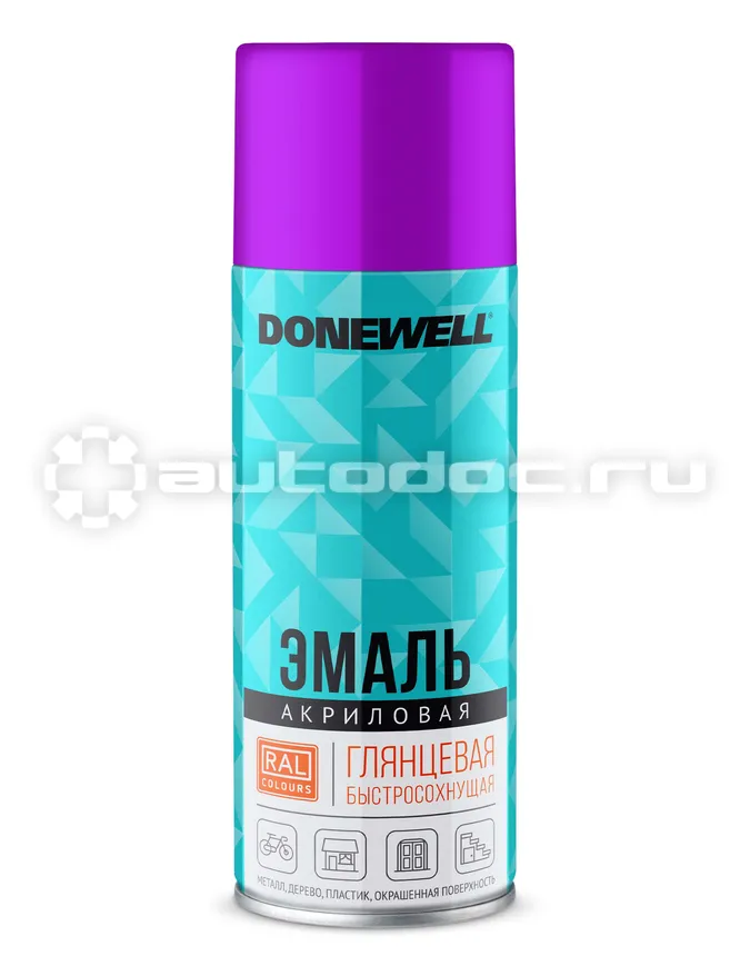 DONEWELL Эмаль универсальная акриловая DONEWELL Фиолетовая глянцевая RAL 4008