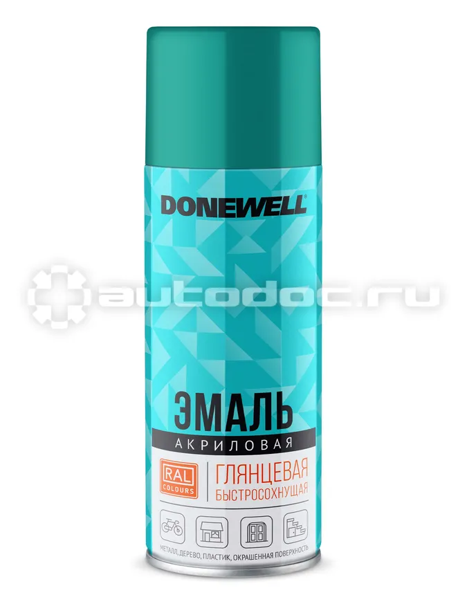 DONEWELL Эмаль универсальная акриловая DONEWELL Бирюзовая глянцевая RAL 5018