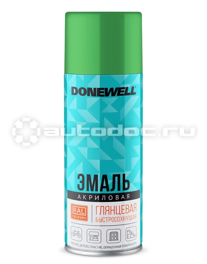 DONEWELL Эмаль универсальная акриловая DONEWELL Светло-зелёный глянцевый RAL 6024