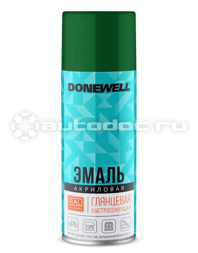 DONEWELL Эмаль универсальная акриловая DONEWELL Зелёная глянцевая RAL 6029