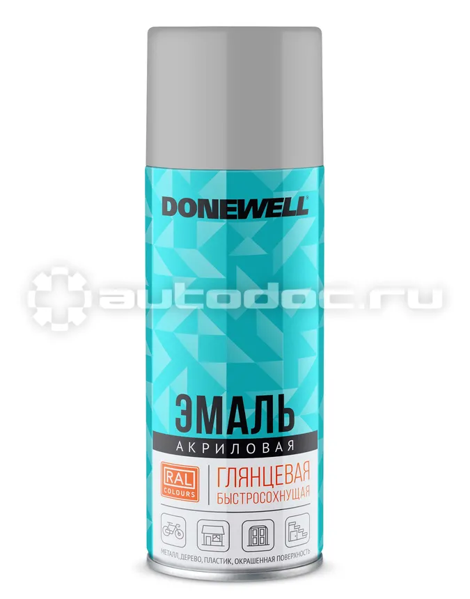 DONEWELL Эмаль универсальная акриловая DONEWELL Светло-серая глянцевая RAL 7035