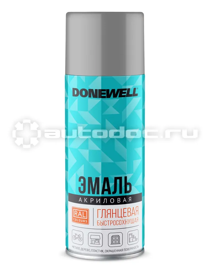 DONEWELL Эмаль универсальная акриловая DONEWELL Серая глянцевая RAL 7040