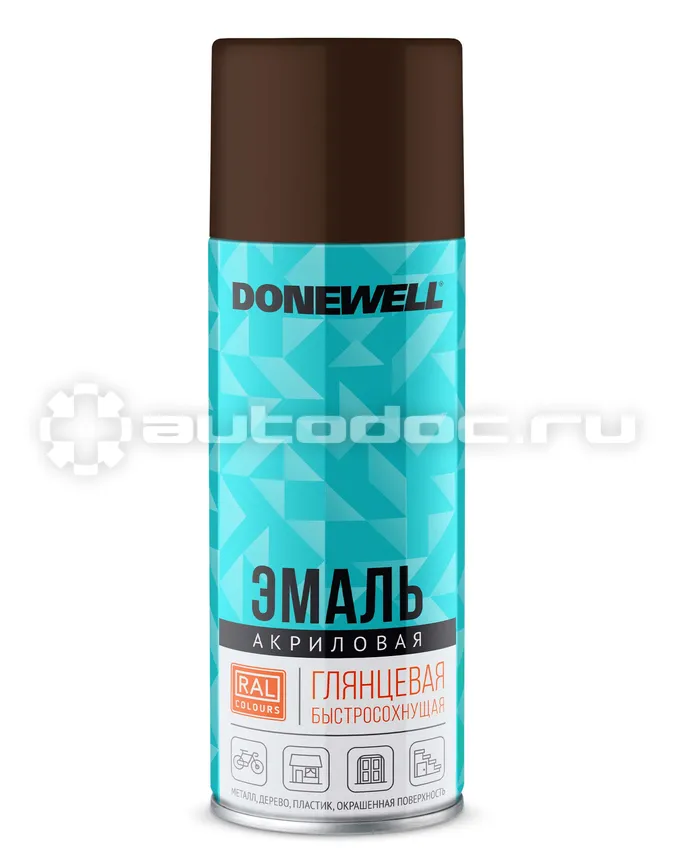 DONEWELL Эмаль универсальная акриловая DONEWELL Коричневая глянцевая RAL 8017